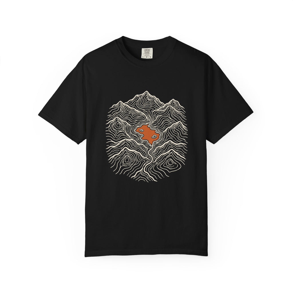 Mountain Lake Map T-Shirt