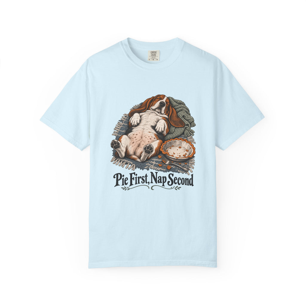 Pie First, Nap Second T-Shirt – Chambray