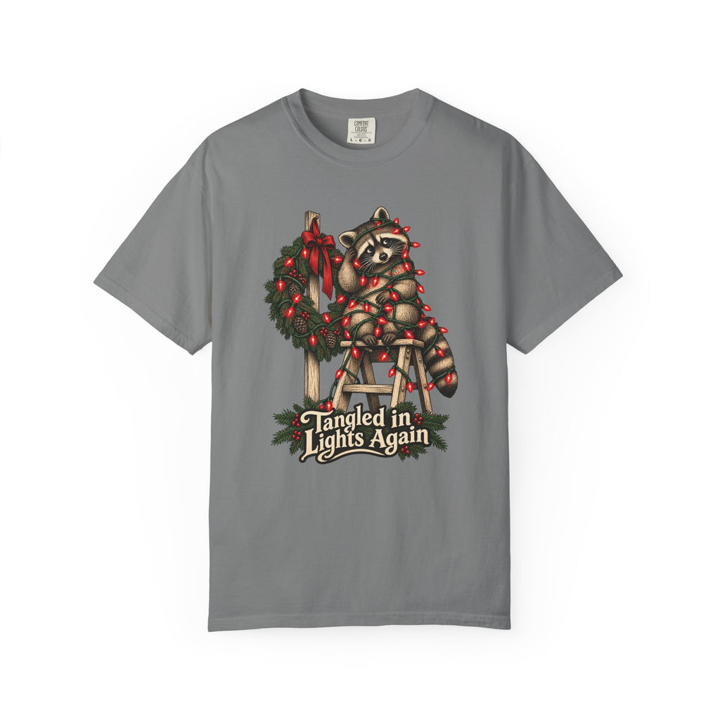 Tangled in Lights Again T-Shirt – Grey
