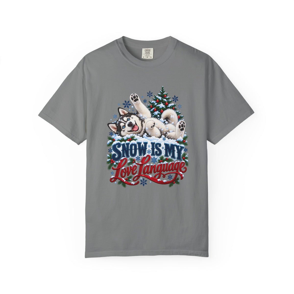 Snow Is My Love Language T-Shirt – Grey