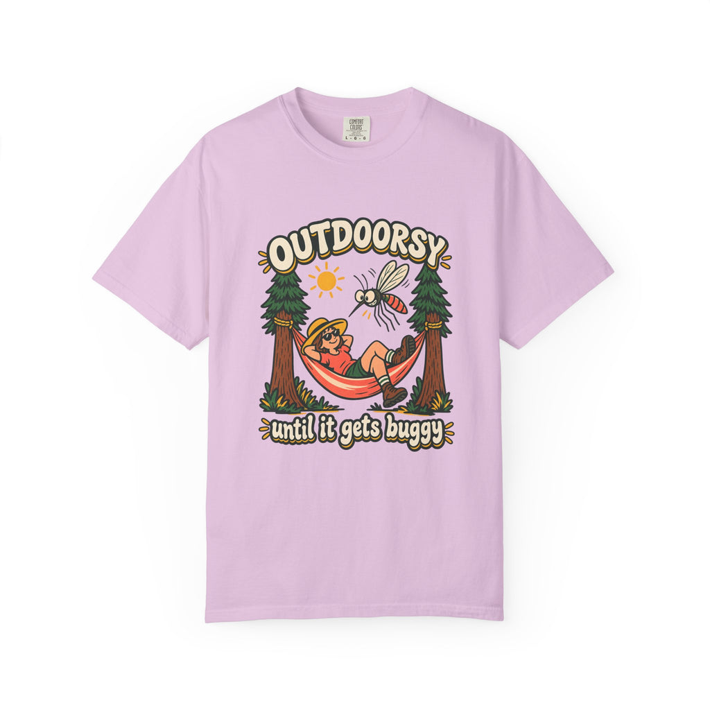 Outdoorsy Until It Gets Buggy T-Shirt – Orchid