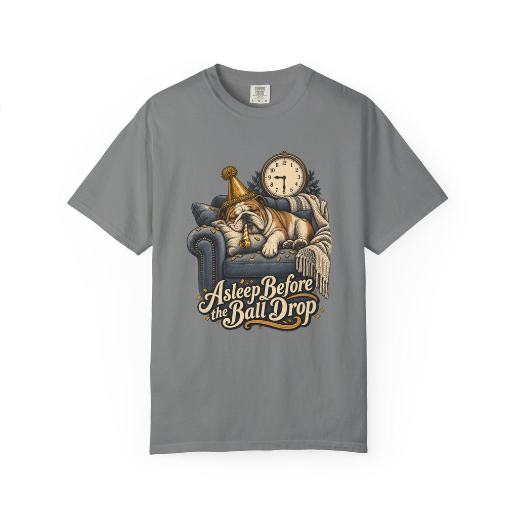 Asleep Before the Ball Drop T-Shirt – Grey