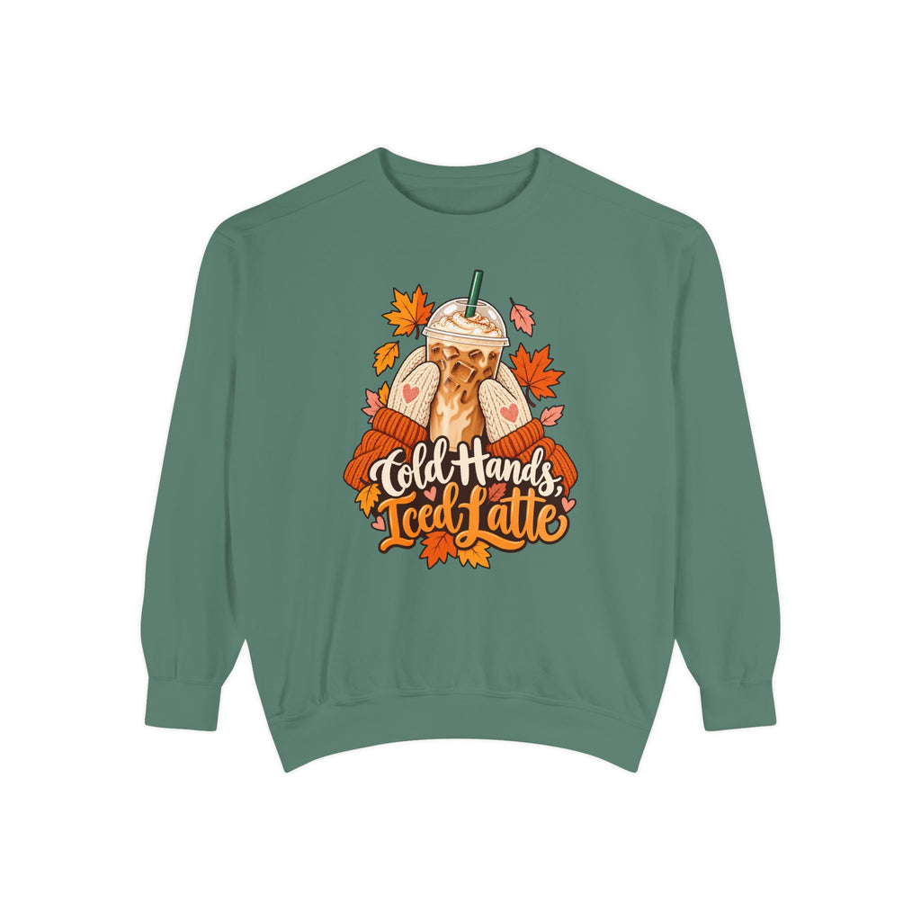Cold Hands, Iced Latte Sweatshirt – Light Green