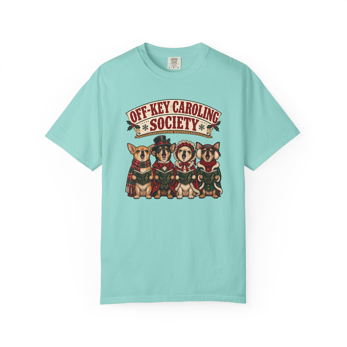Off-Key Caroling Society T-Shirt – Chalky Mint