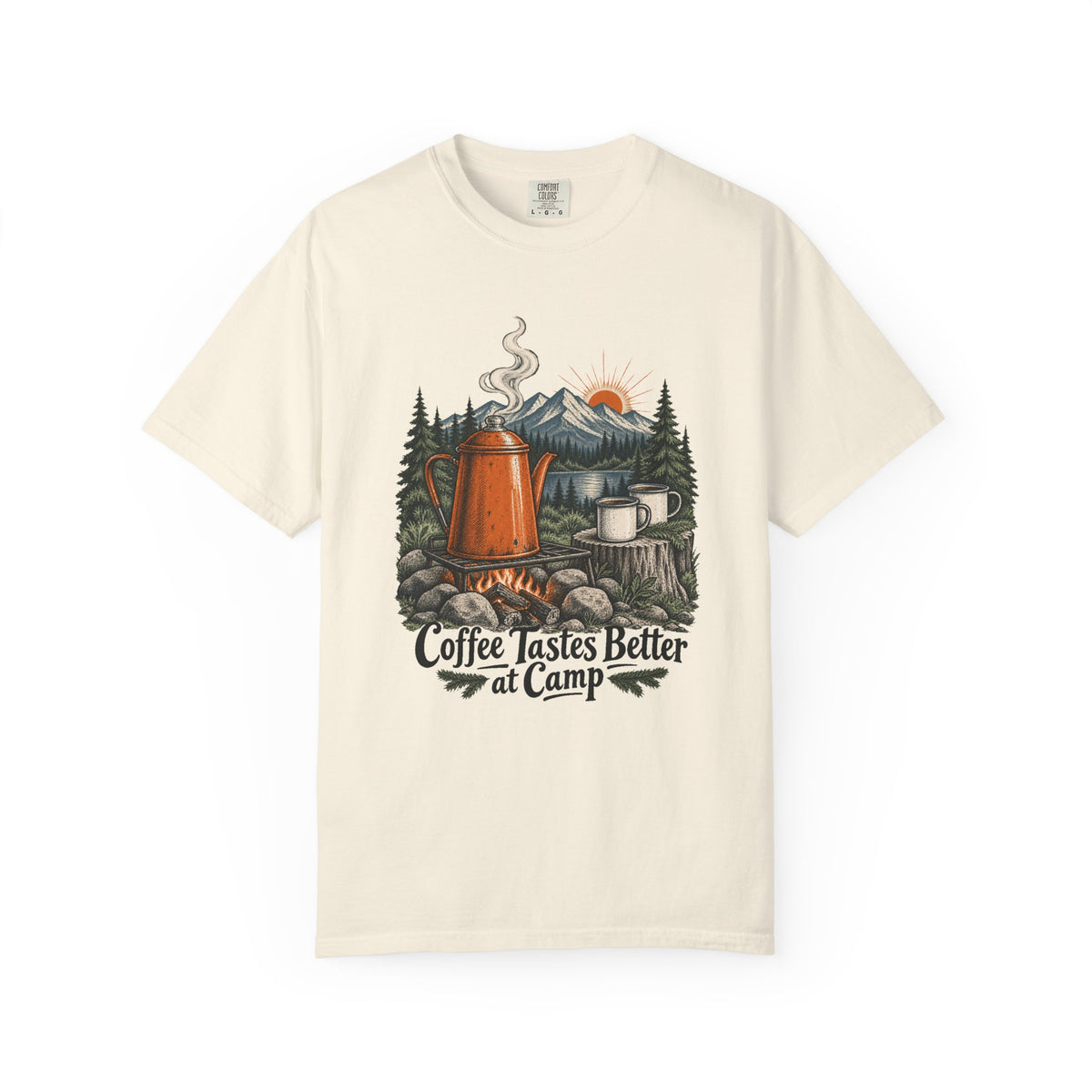 Coffee Tastes Better at Camp T-Shirt – Ivory