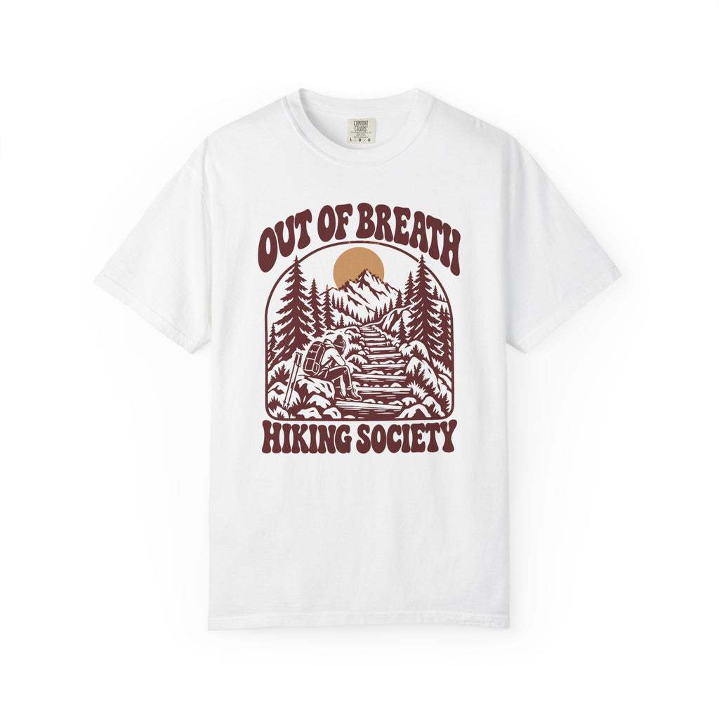 Out of Breath Hiking Society Log Steps T-Shirt
