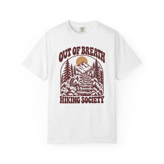 Out of Breath Hiking Society Log Steps T-Shirt