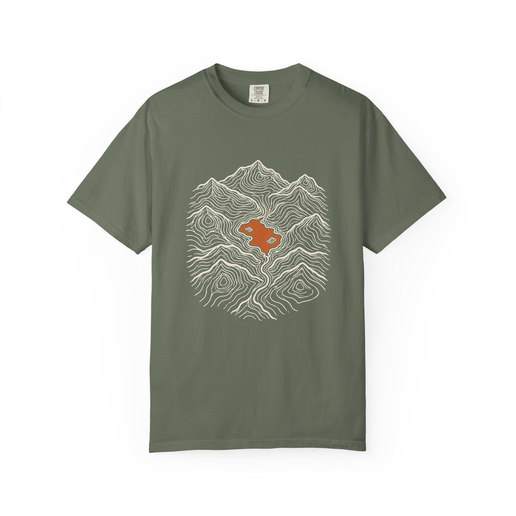 Mountain Lake Map T-Shirt