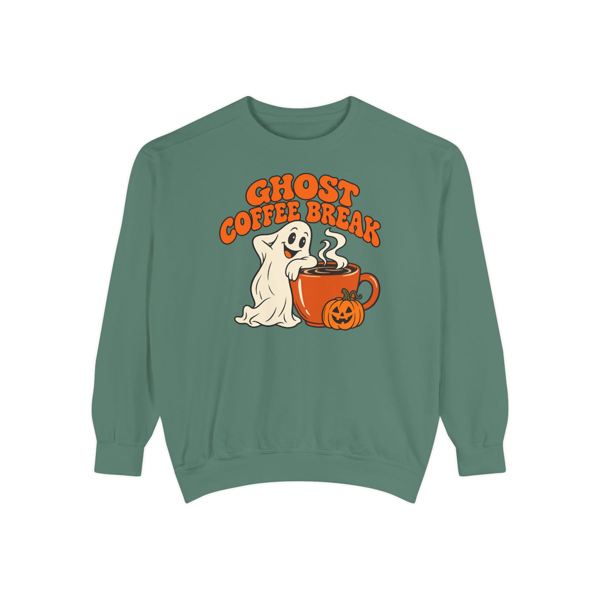 Ghost Coffee Break Sweatshirt – Light Green
