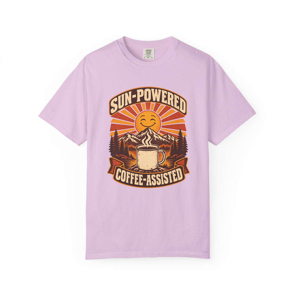 Sun-Powered, Coffee-Assisted T-Shirt – Orchid