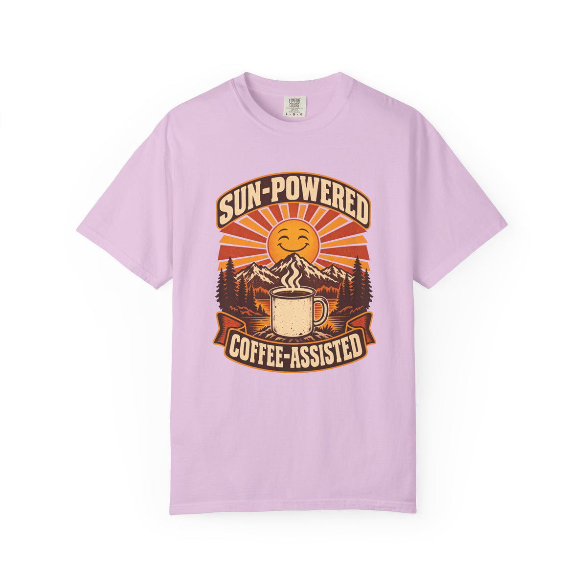 Sun-Powered, Coffee-Assisted T-Shirt – Orchid