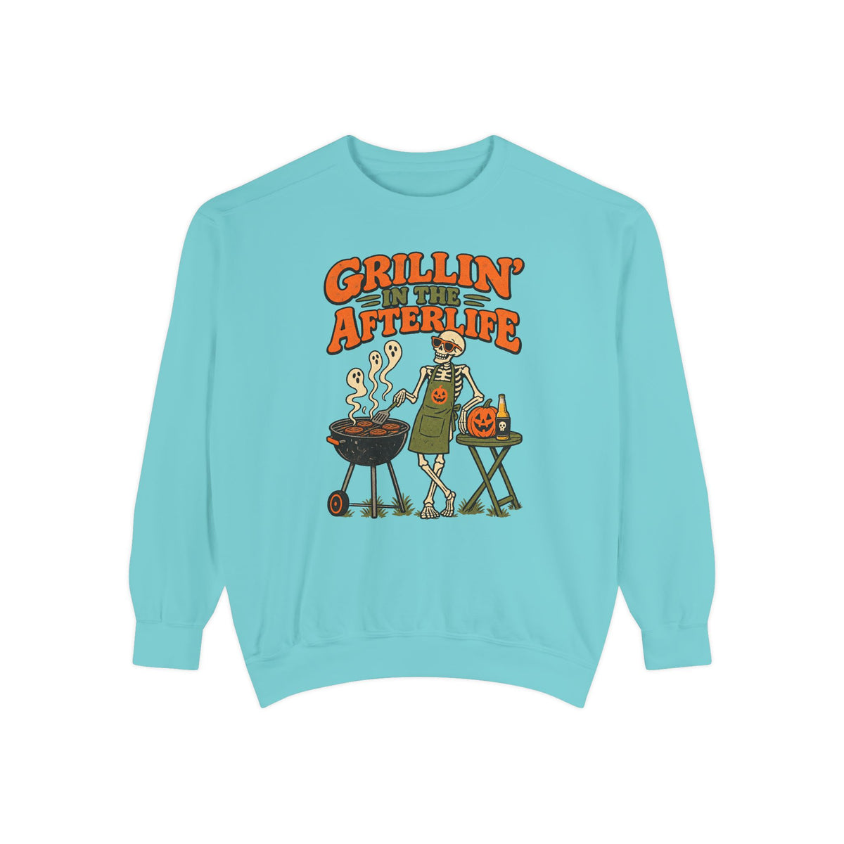 Grillin' in the Afterlife Sweatshirt – Chalky Mint