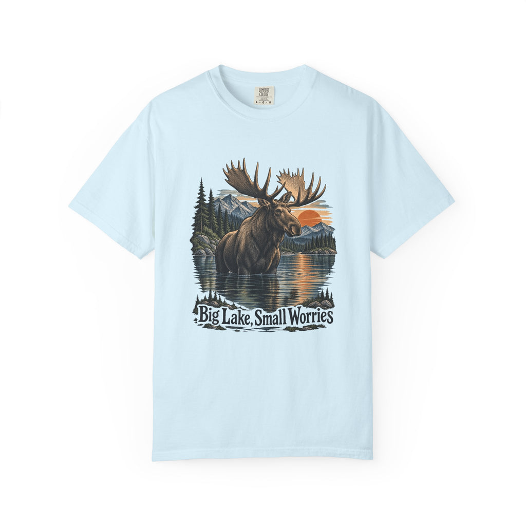 Big Lake, Small Worries T-Shirt – Chambray