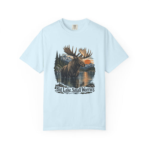 Big Lake, Small Worries T-Shirt – Chambray