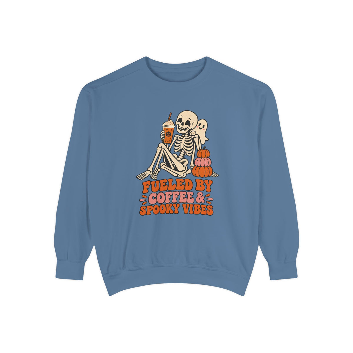 Fueled by Coffee & Spooky Vibes Sweatshirt – Blue Jean
