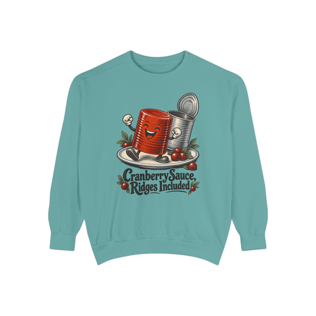 Cranberry Sauce, Ridges Included Sweatshirt – Seafoam