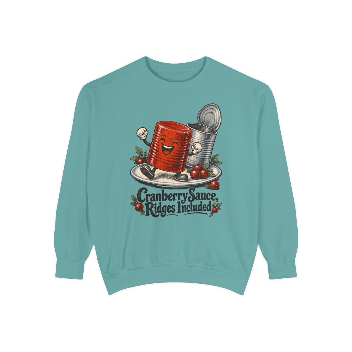 Cranberry Sauce, Ridges Included Sweatshirt – Seafoam