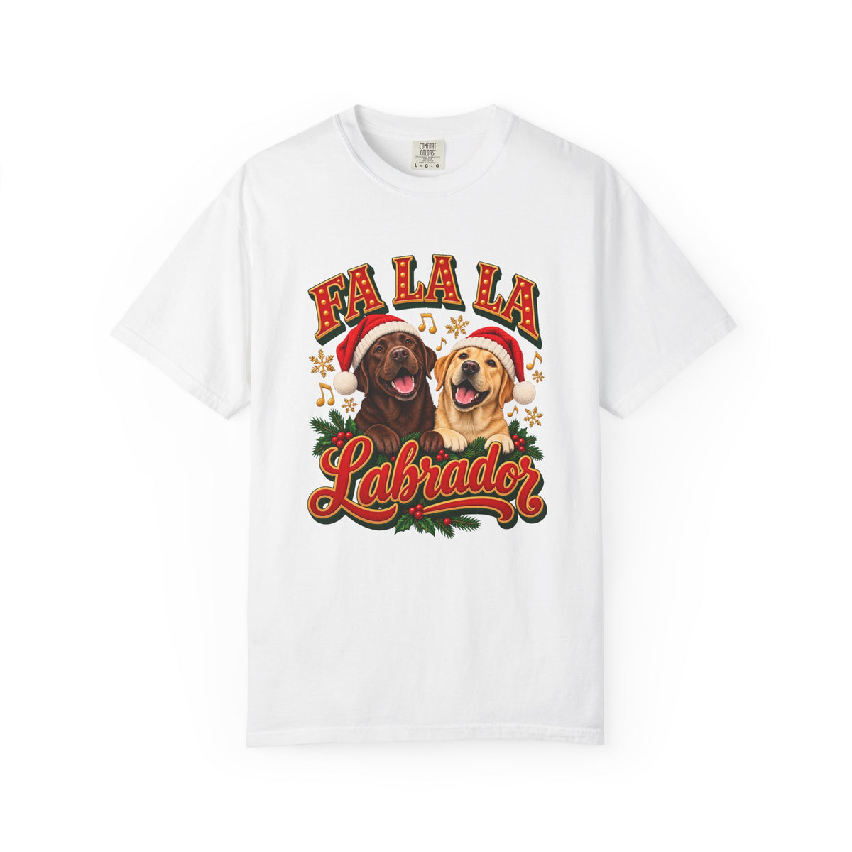 Fa La La Labrador T-Shirt – White