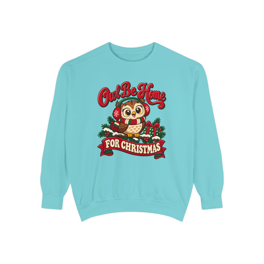Owl Be Home for Christmas Sweatshirt – Chalky Mint