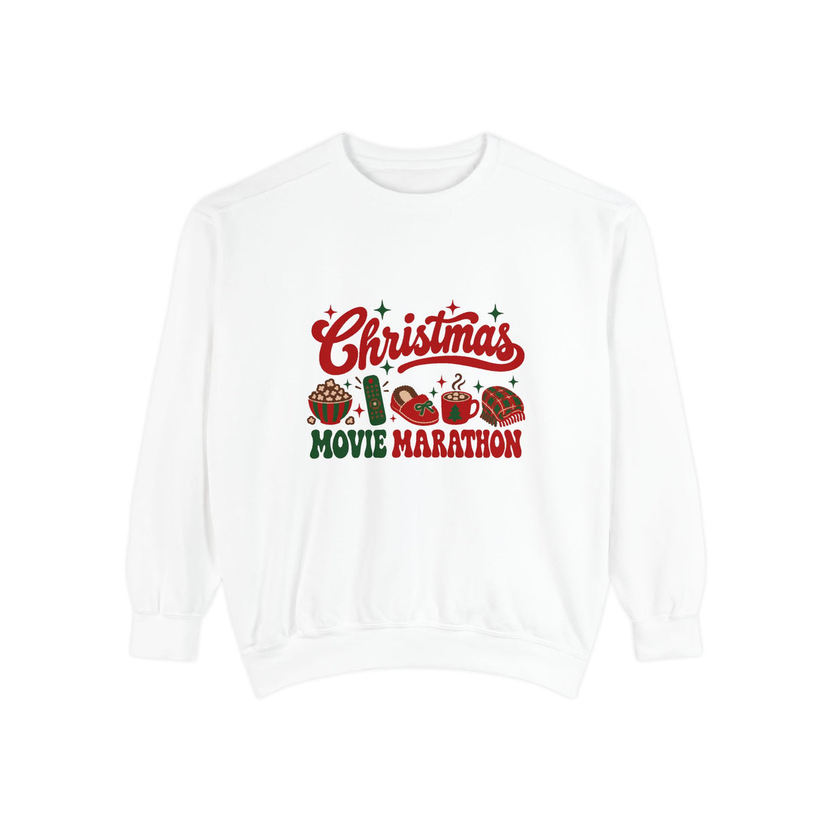 Christmas Movie Marathon Sweatshirt – White