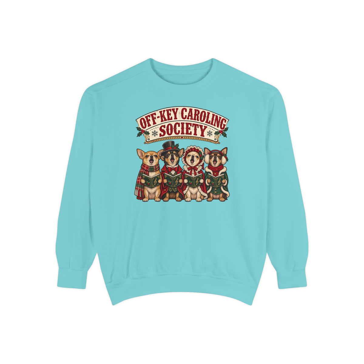 Off-Key Caroling Society Sweatshirt – Chalky Mint