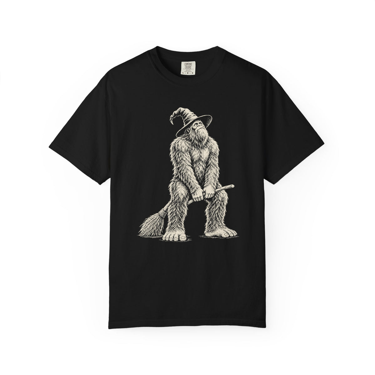 Bigfoot Witch Broom T-Shirt