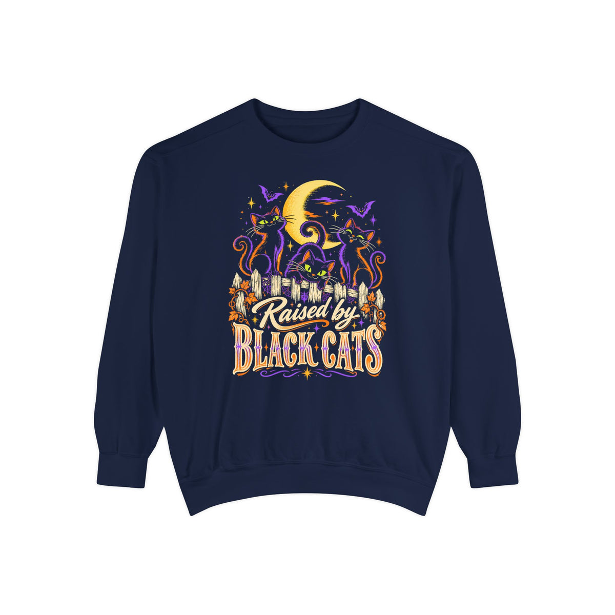 Raised by Black Cats Sweatshirt – True Navy