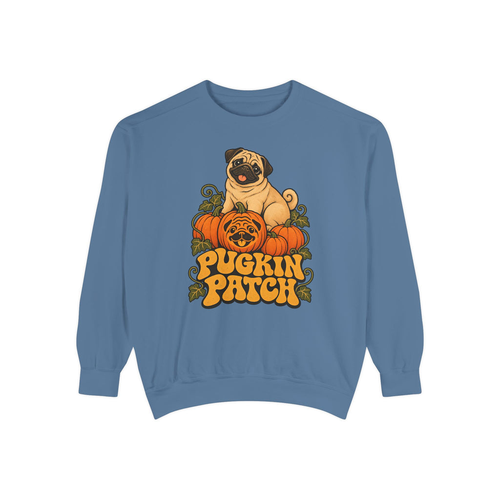 Pugkin Patch Sweatshirt – Blue Jean