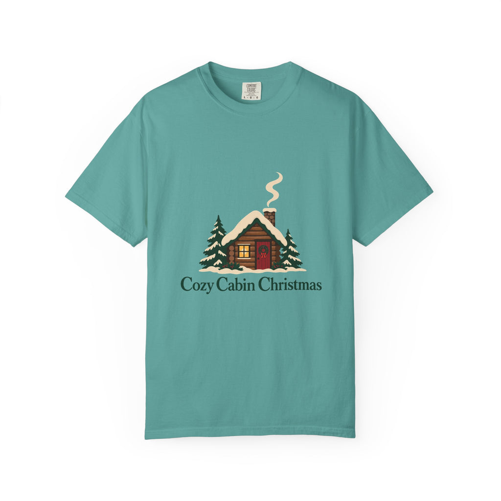 Cozy Cabin Christmas T-Shirt – Seafoam