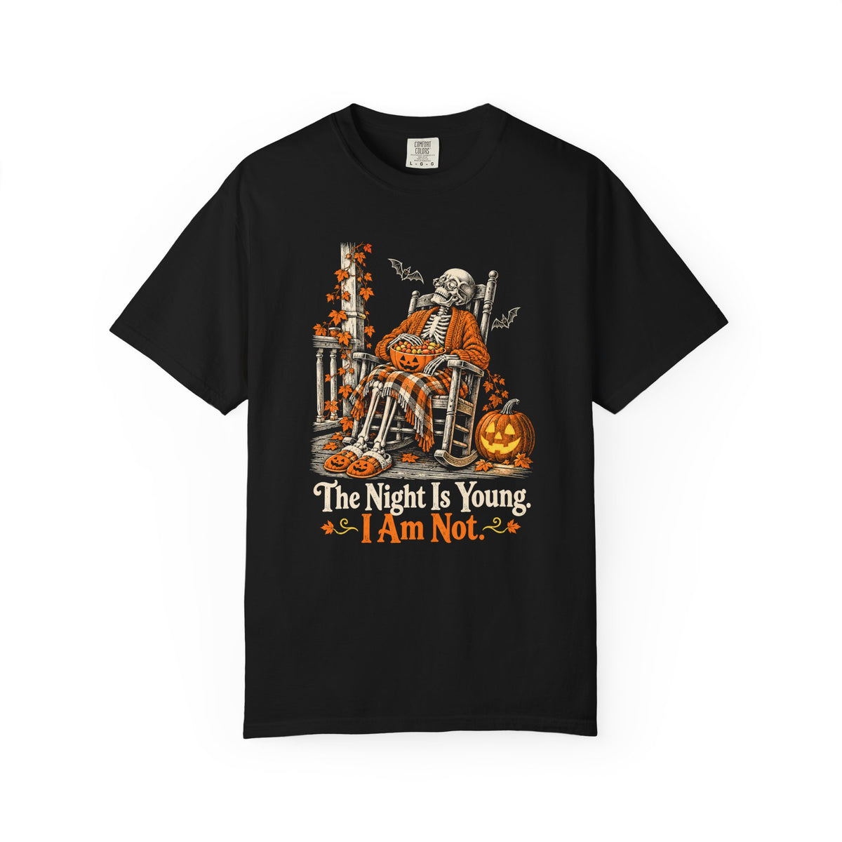 The Night Is Young. I Am Not. T-Shirt – Black