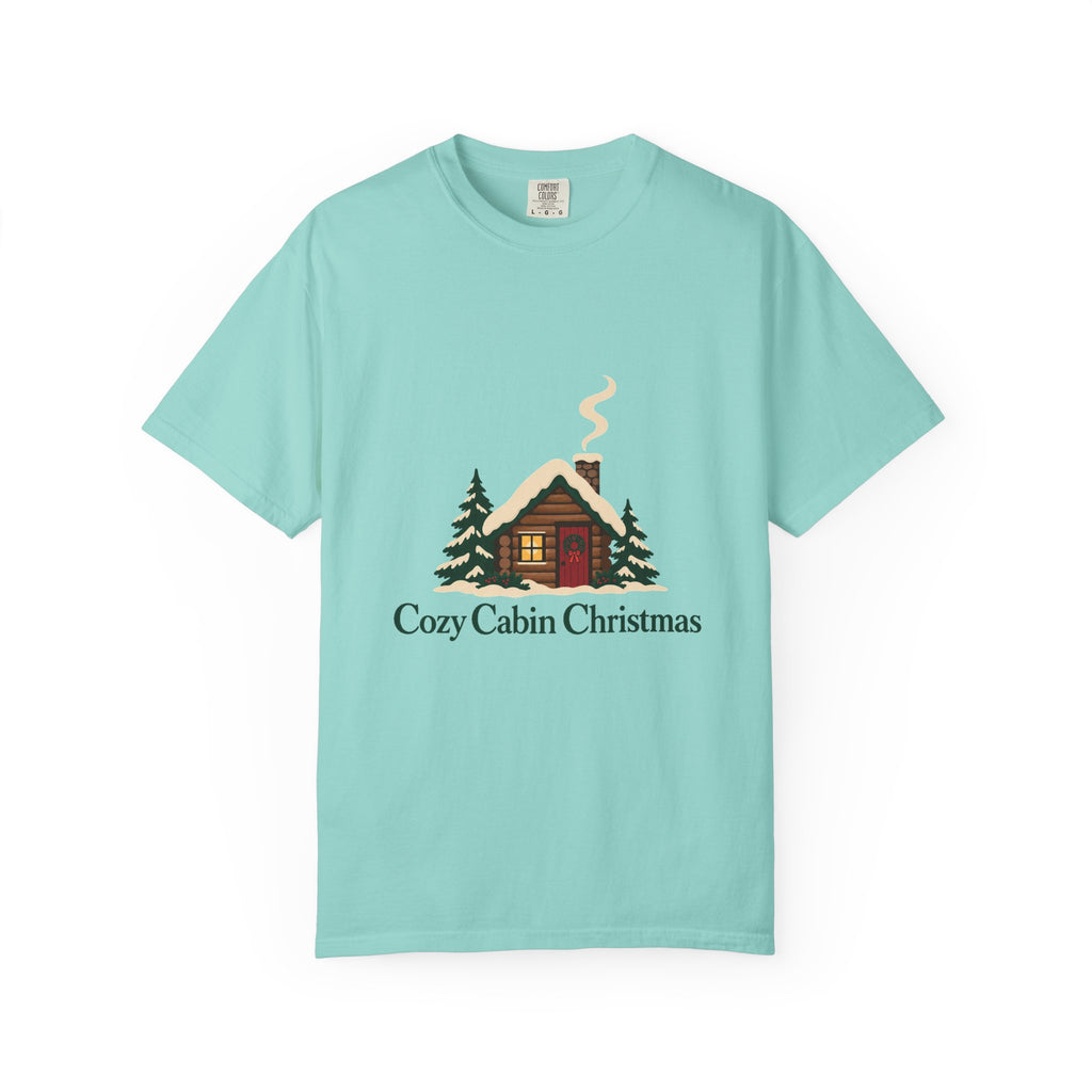 Cozy Cabin Christmas T-Shirt – Chalky Mint