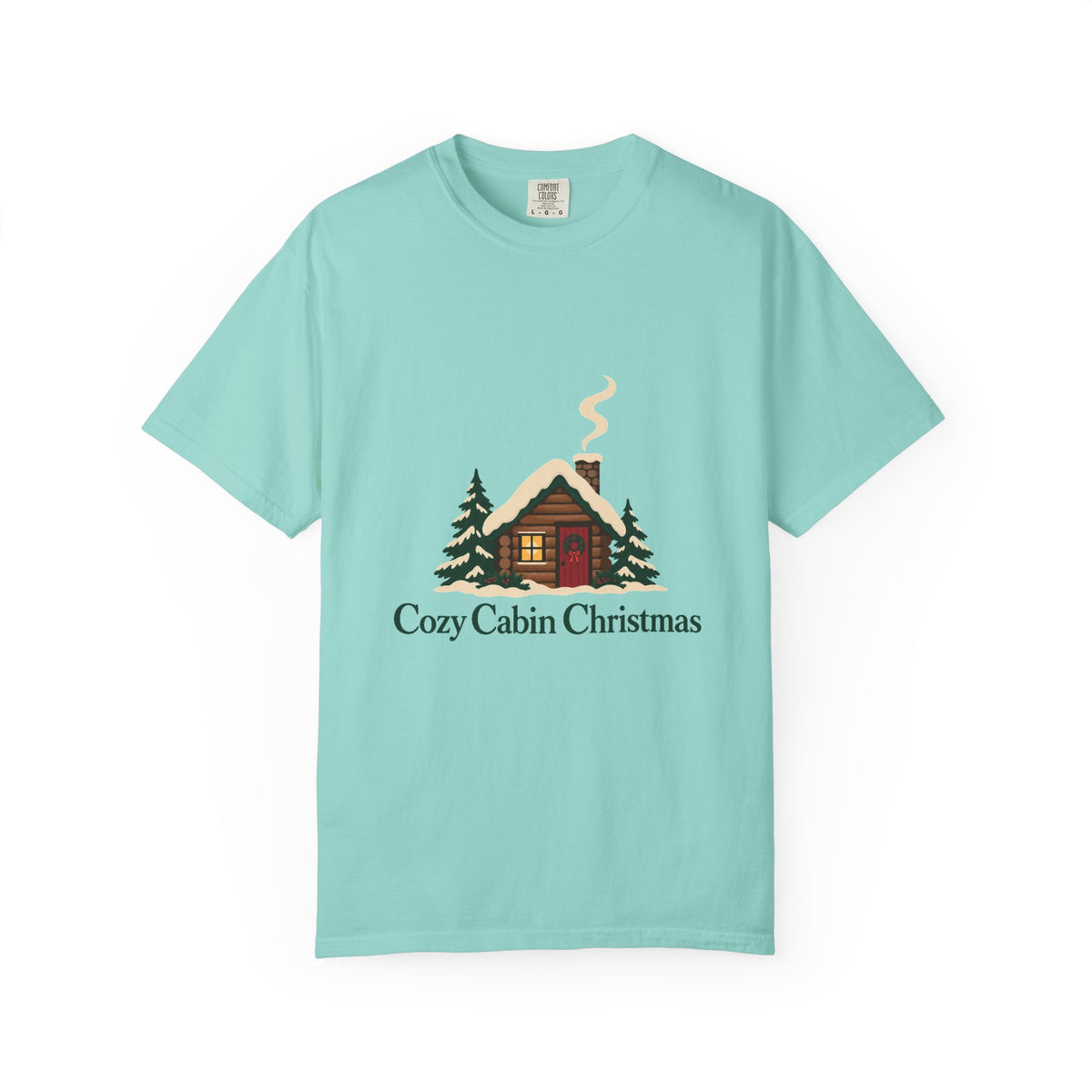 Cozy Cabin Christmas T-Shirt – Chalky Mint