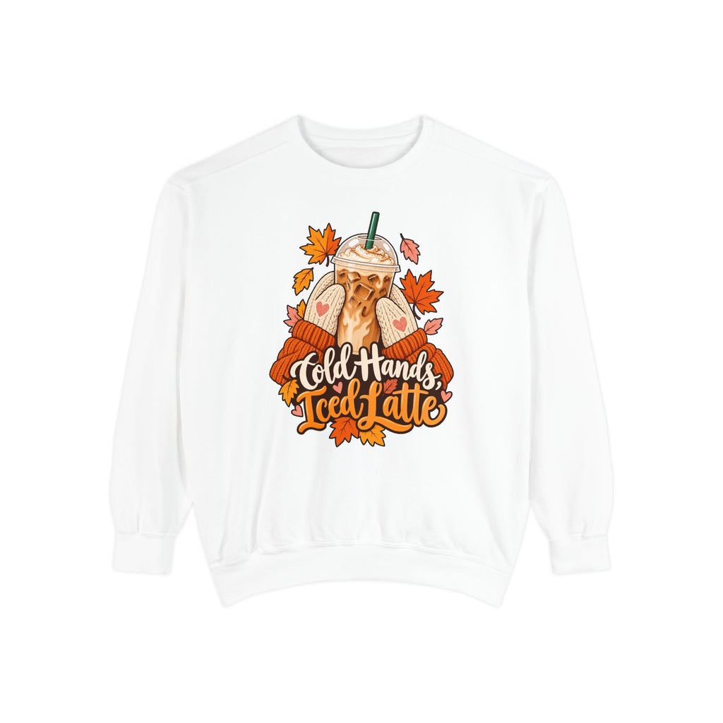 Cold Hands, Iced Latte Sweatshirt – White