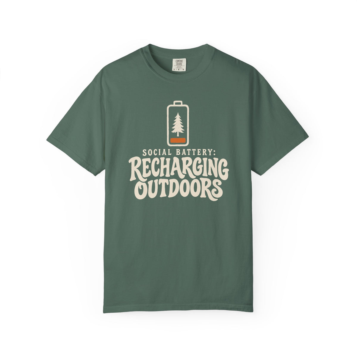 Social Battery: Recharging Outdoors T-Shirt