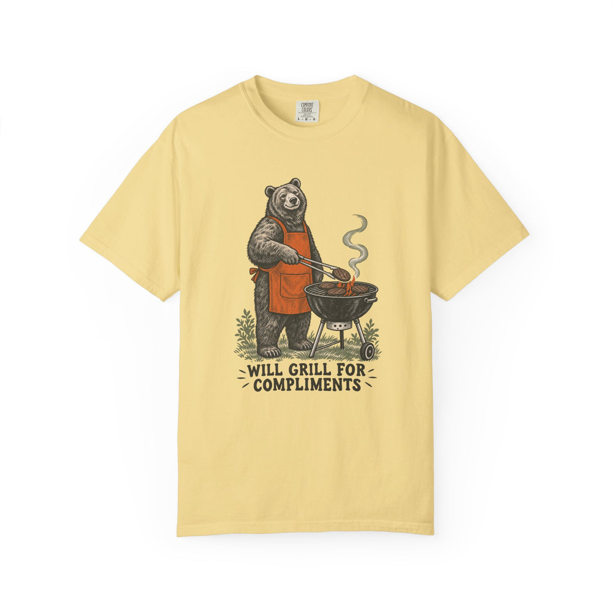 Will Grill for Compliments T-Shirt – Butter
