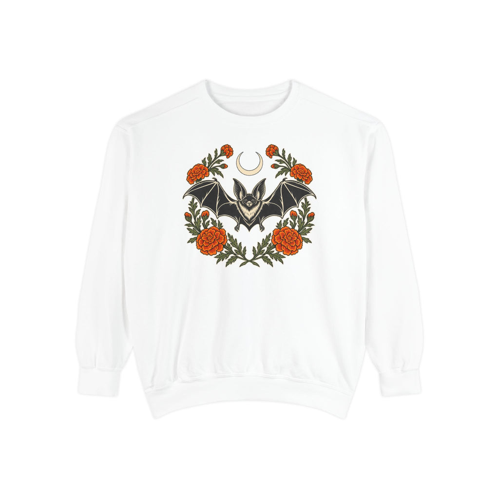 Botanical Bat Sweatshirt – White