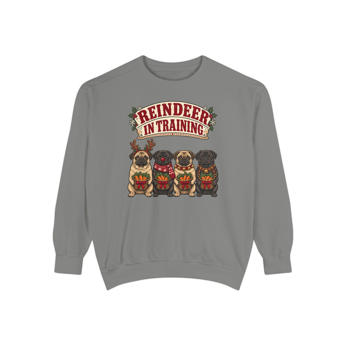 Reindeer in Training Sweatshirt – Grey