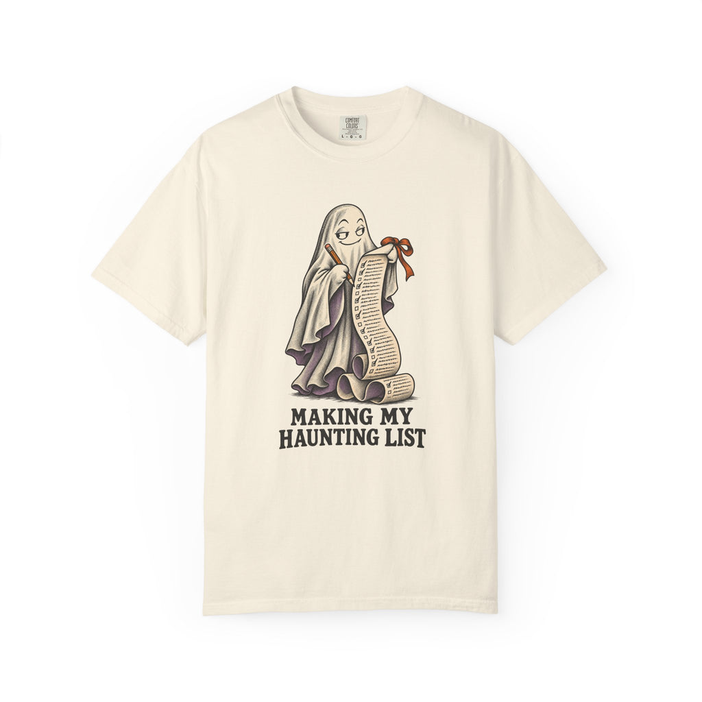 Making My Haunting List T-Shirt – Ivory