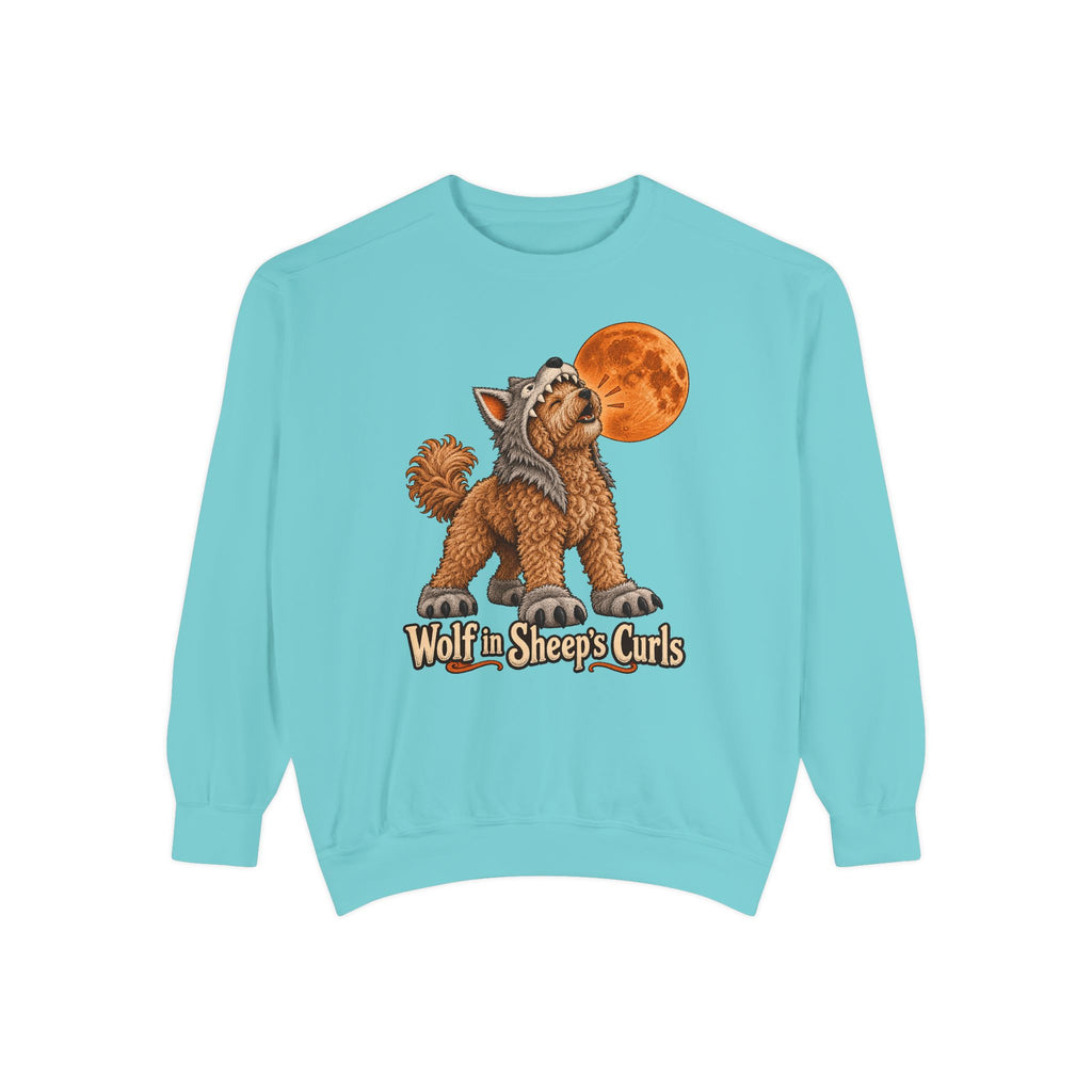 Wolf in Sheep's Curls Sweatshirt – Chalky Mint