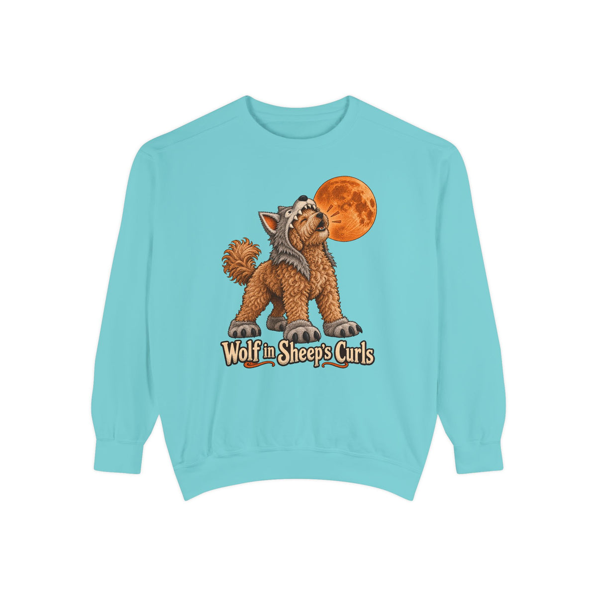 Wolf in Sheep's Curls Sweatshirt – Chalky Mint