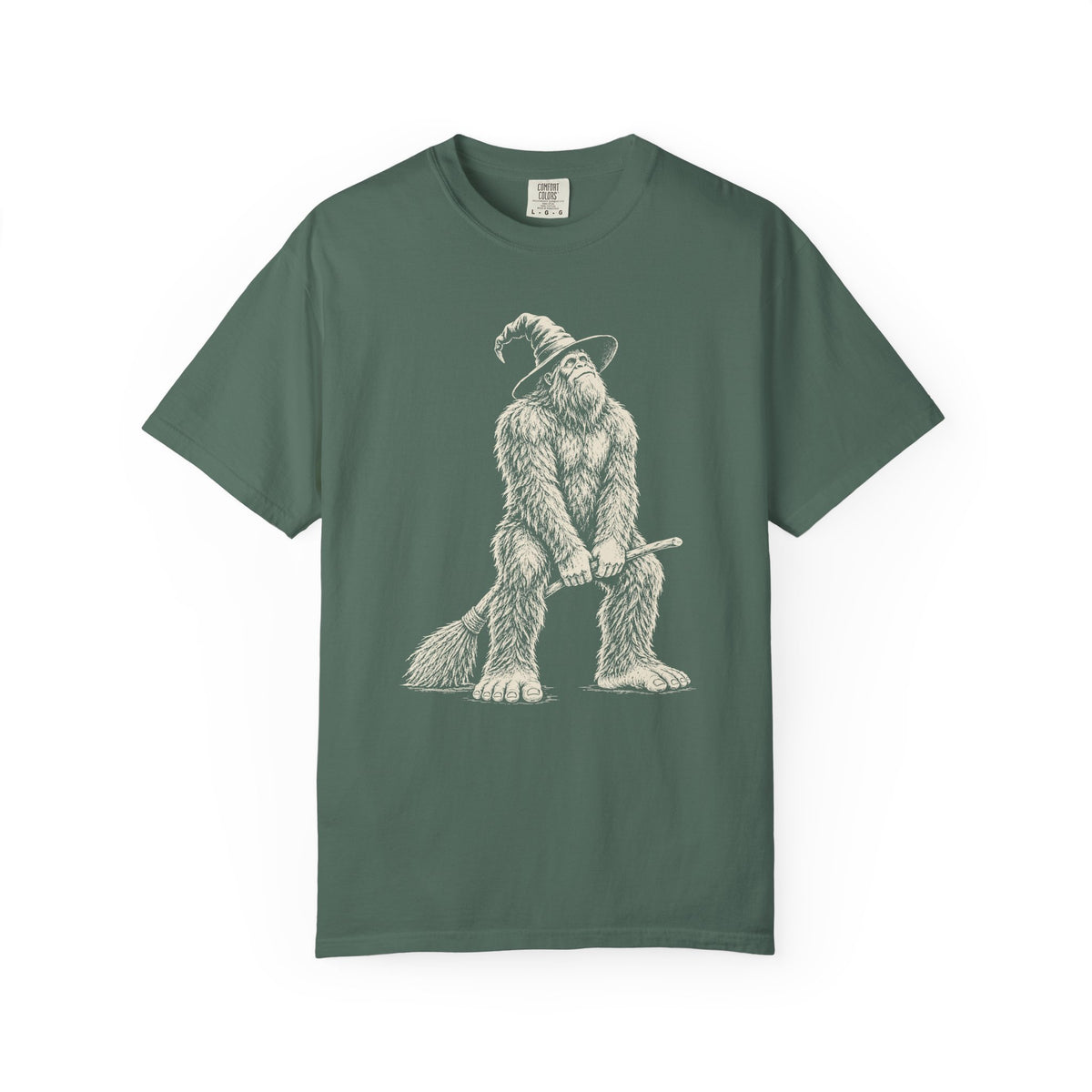 Bigfoot Witch Broom T-Shirt
