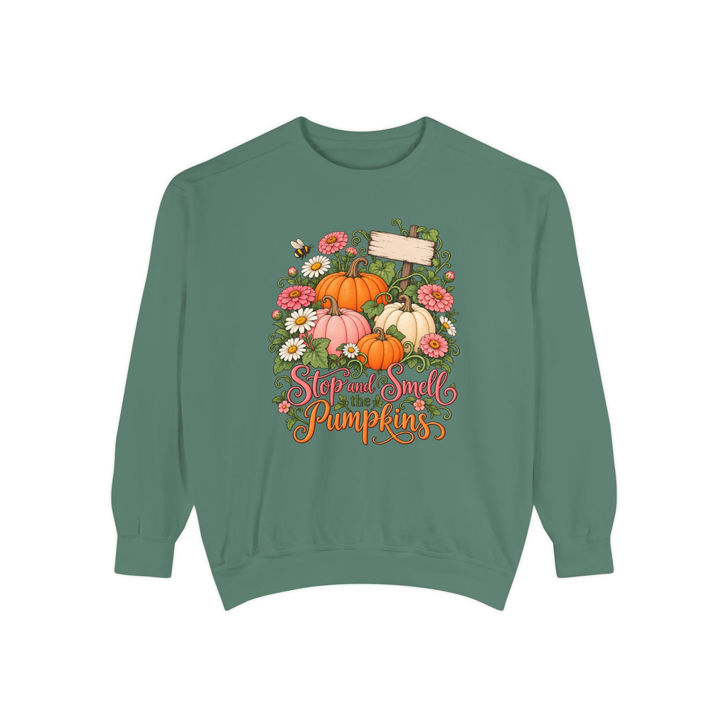 Stop and Smell the Pumpkins Sweatshirt – Light Green