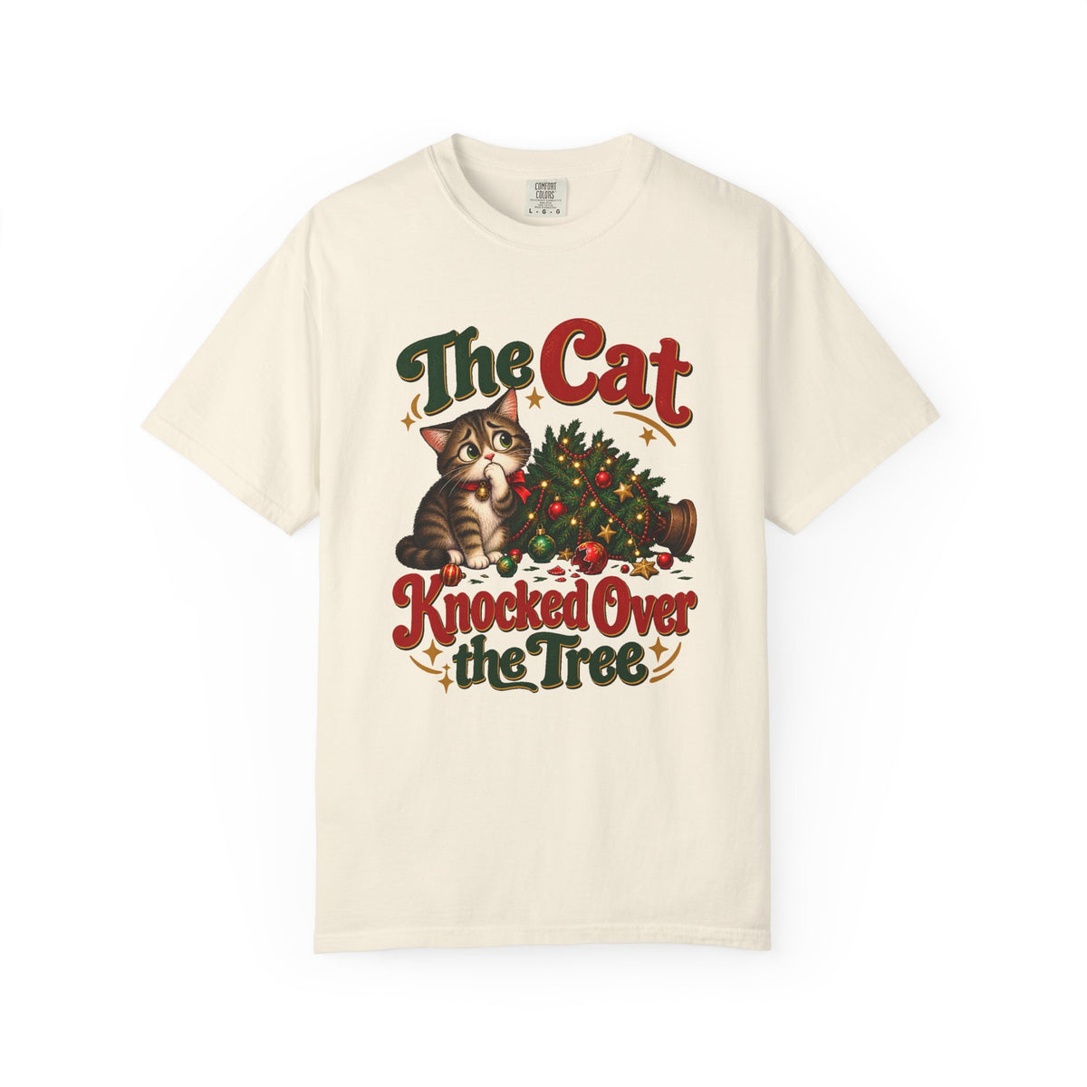 The Cat Knocked Over the Tree T-Shirt – Ivory