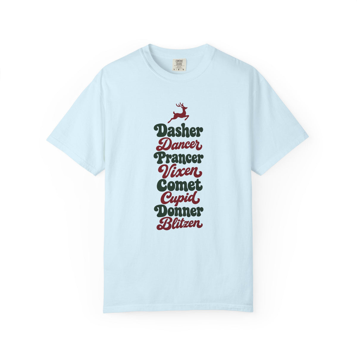 Dasher Dancer Prancer Vixen T-Shirt – Chambray