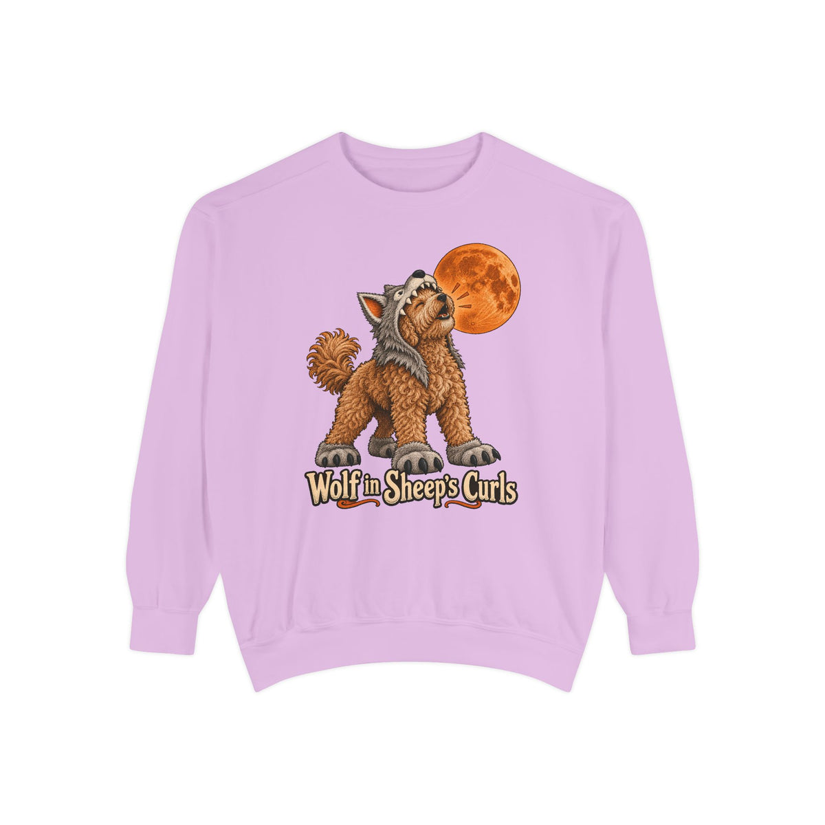 Wolf in Sheep's Curls Sweatshirt – Orchid