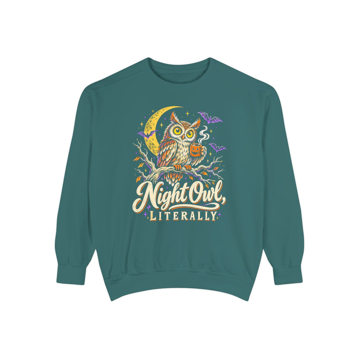 Night Owl, Literally Sweatshirt – Blue Spruce