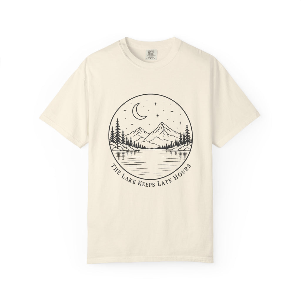 The Lake Keeps Late Hours T-Shirt – Ivory
