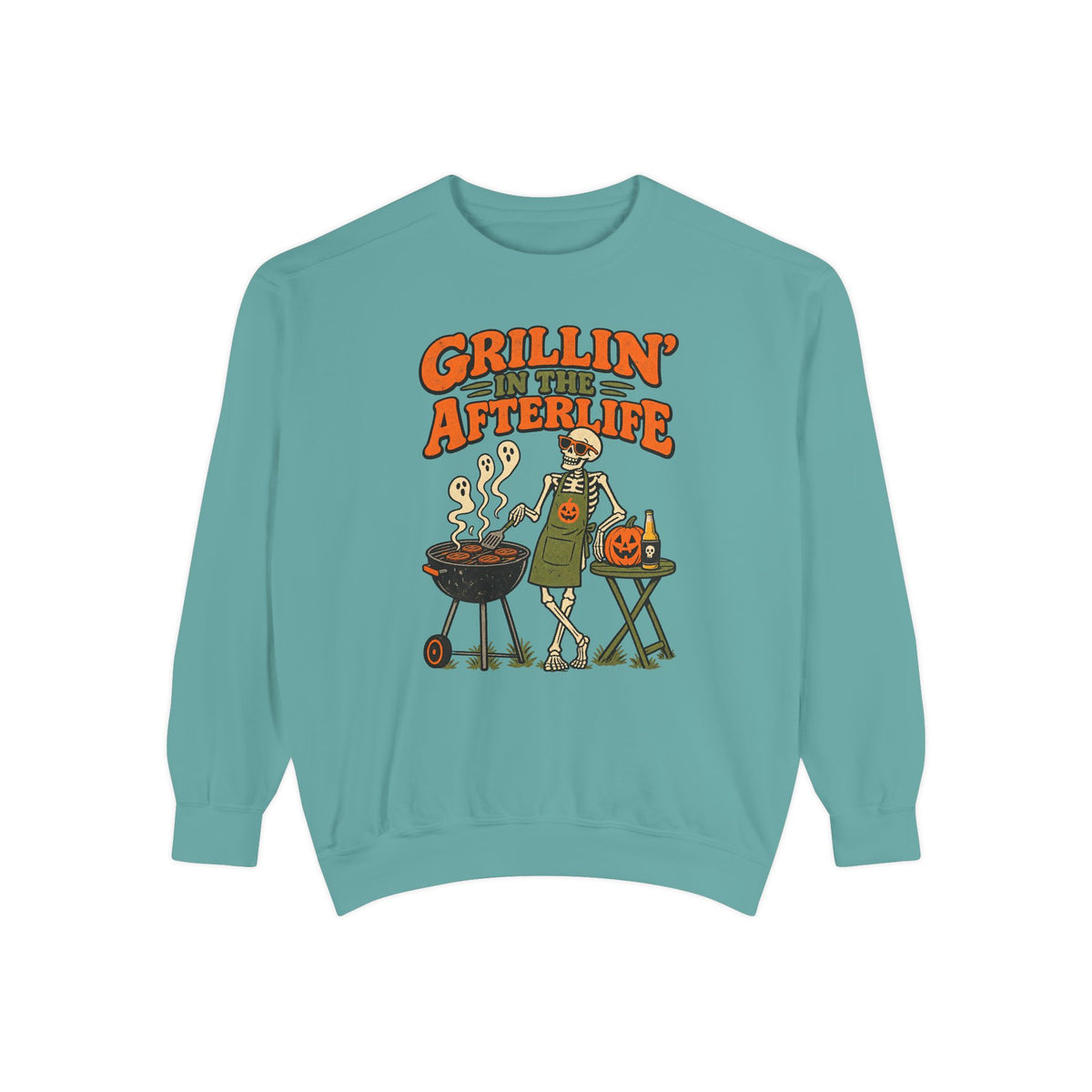 Grillin' in the Afterlife Sweatshirt – Seafoam
