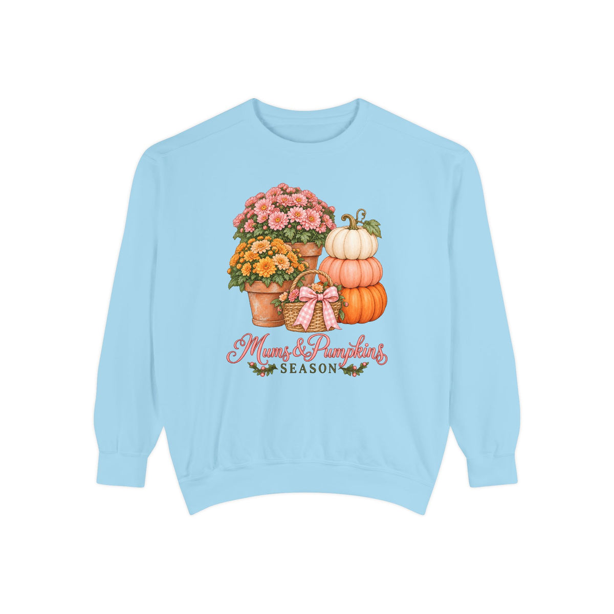 Mums & Pumpkins Season Sweatshirt – Chambray