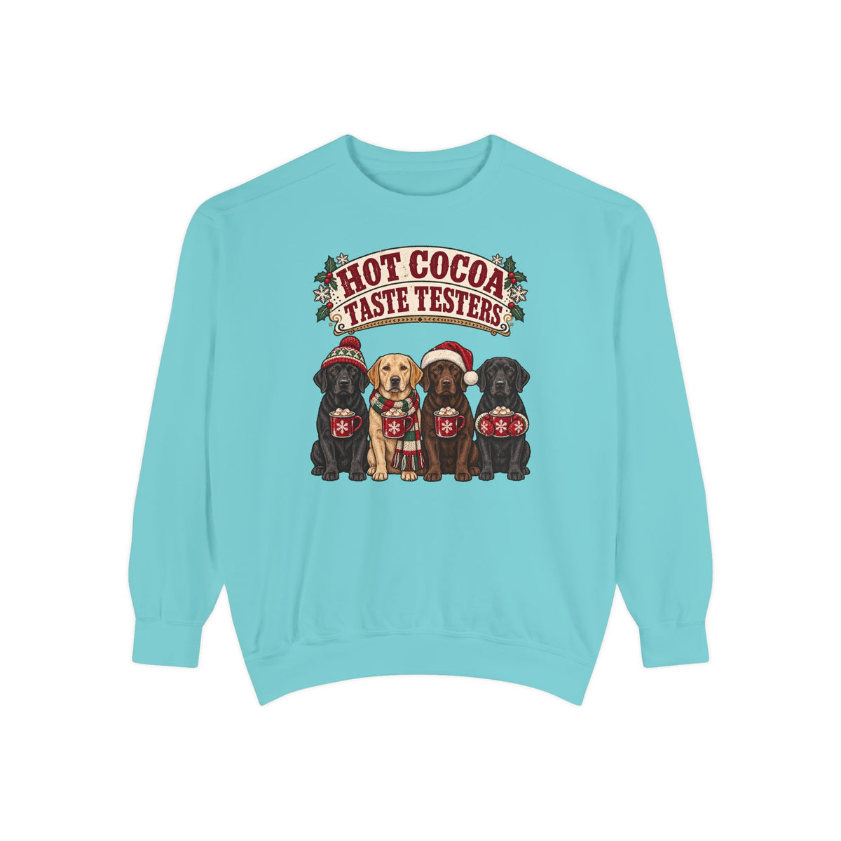 Hot Cocoa Taste Testers Sweatshirt – Chalky Mint